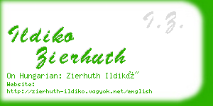 ildiko zierhuth business card